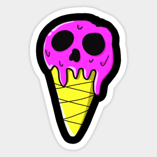 Anime Kawaii Skull Ice Cream Sticker Gift Sticker